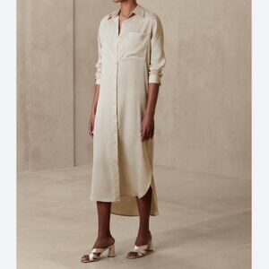 Banana Republic Factory Silky Maxi Shirtdress